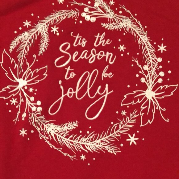 Sweatshirt Christmas womens new size M 8-10 cotton 50% polyester Holiday Time - Picture 2 of 2